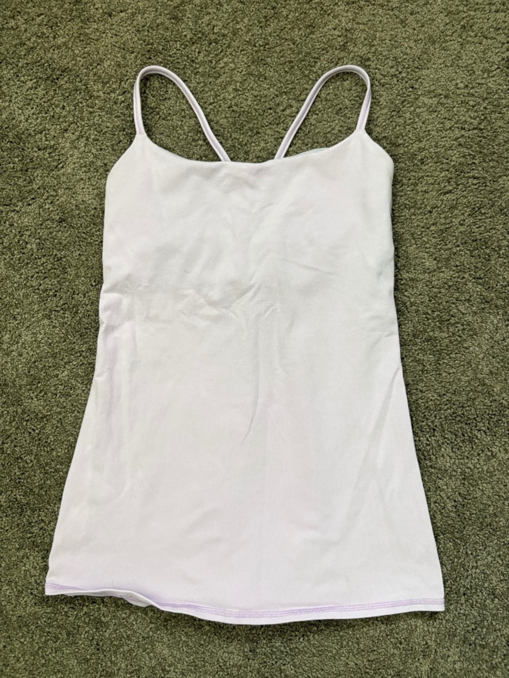 Lululemon Lavender Strappy Back Built In Bra Tank Top